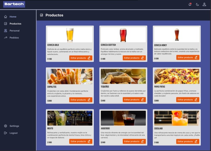 Click para ver mas de API para Bartech - Automatizacion de bares y restaurantes captura de pantalla de la Agenda de contactos con Node.js